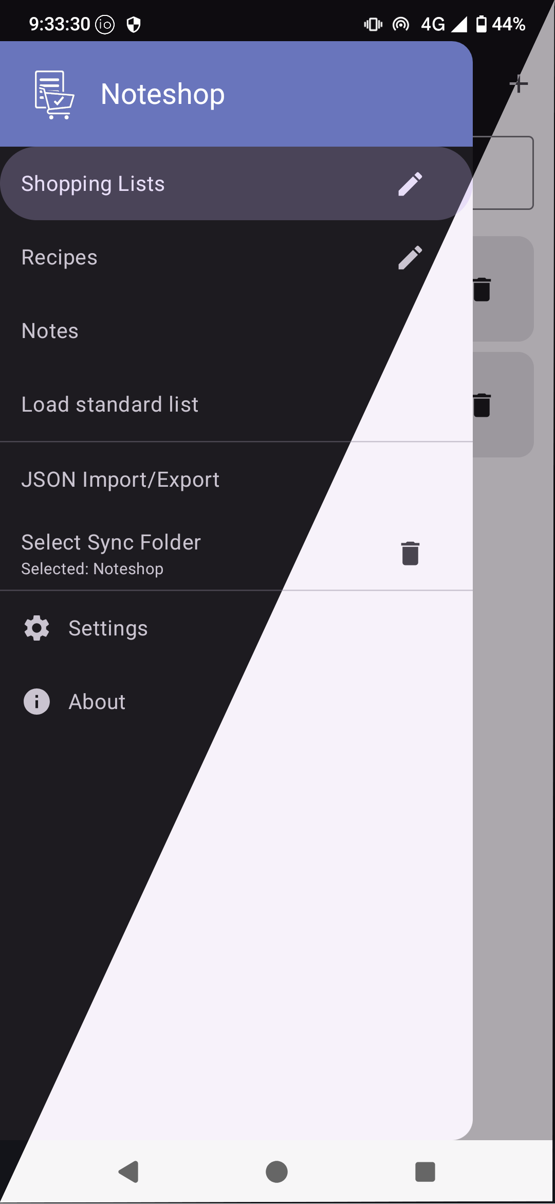 Screenshot of Menu Screen