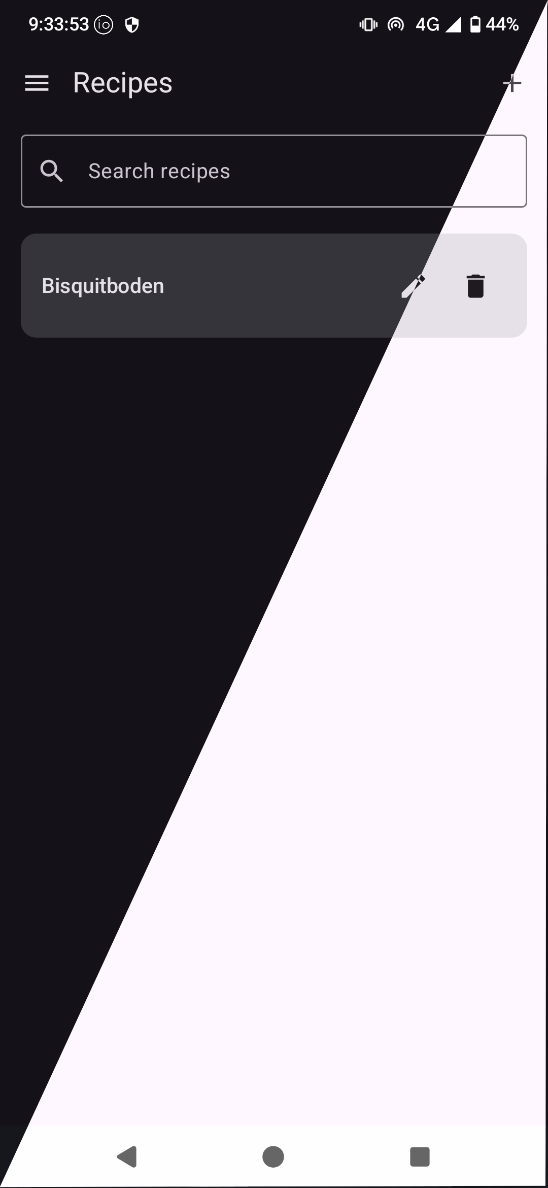 Screenshot of Recipes