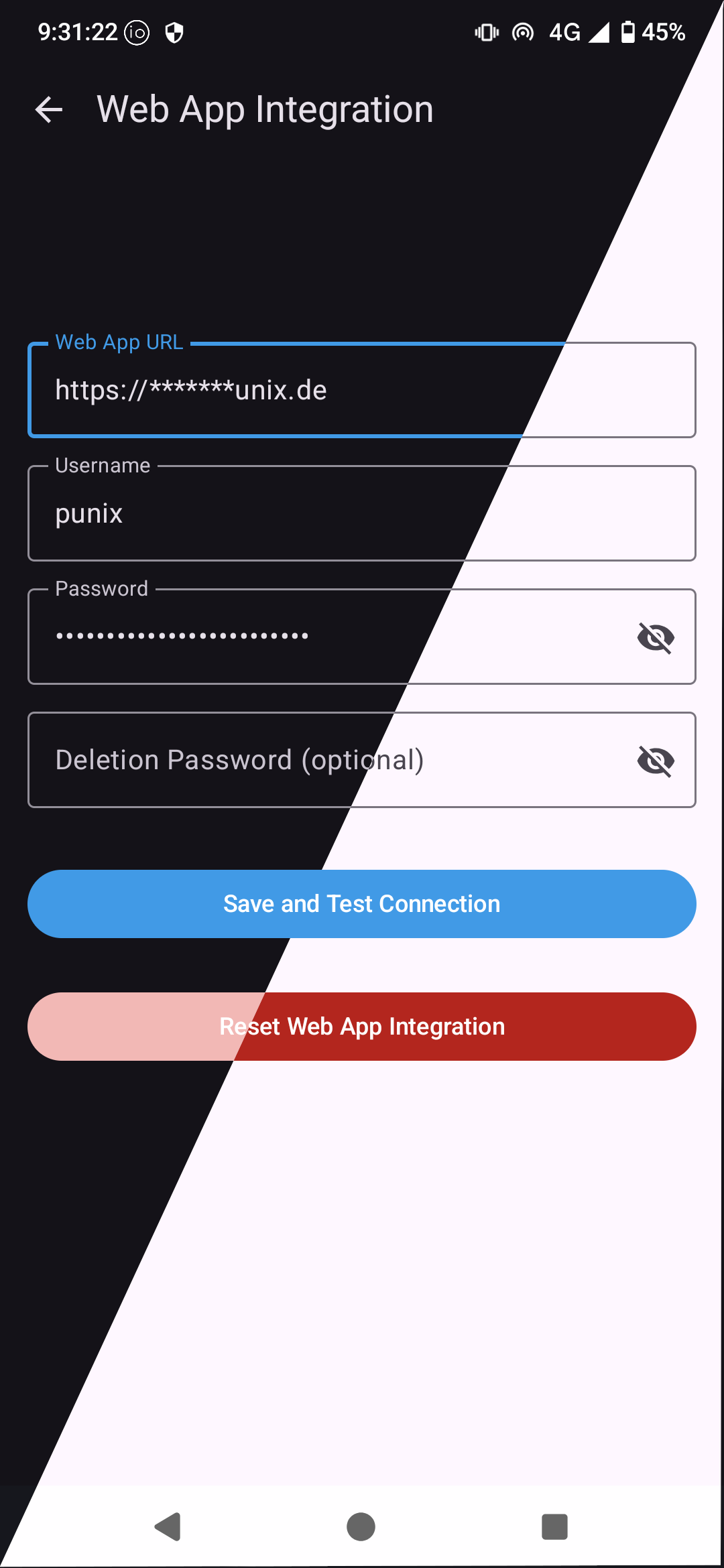 Screenshot of Web-App